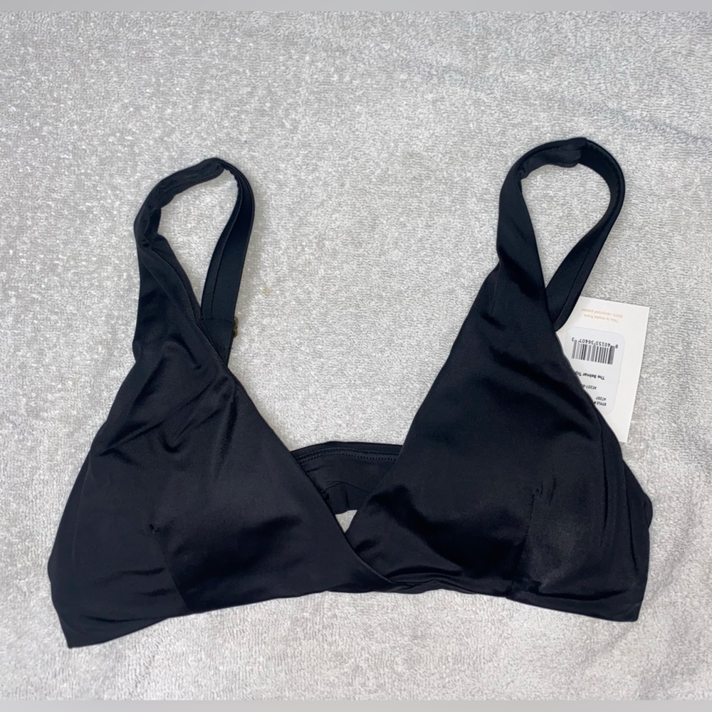 NWT Andie Swim The Belmar Bikini Top Classic Black Women’s Size Small Beachy